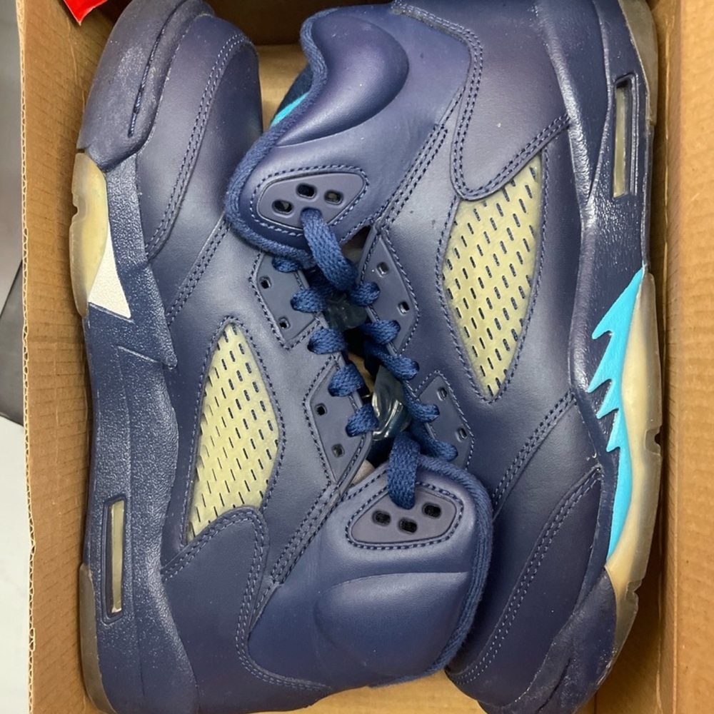 Navy Blue Jordan with Light Blue Accents